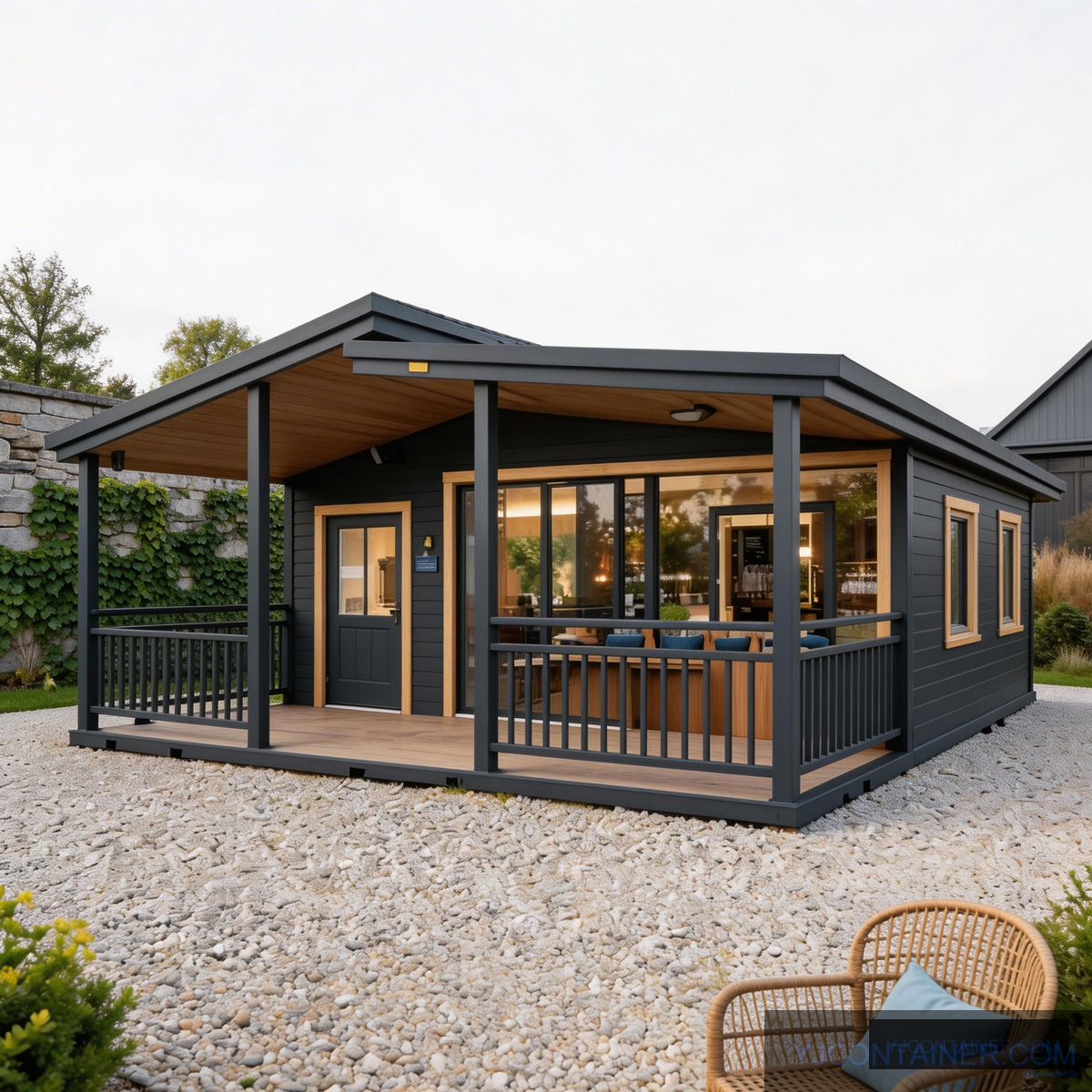 Easy Install Mobile Tiny House 20ft Expandable Container House with Bedroom Kitchen Living Room Minimalist Prefab Design